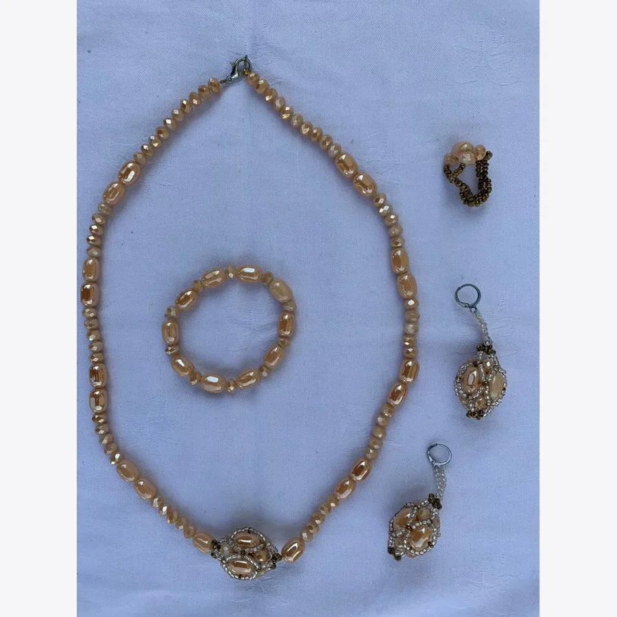 Parure « Caramel Nacré »