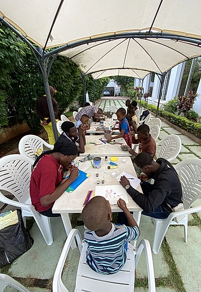 Session d'atelier en plein air